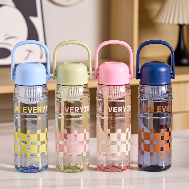 New summer high-appearancelevel sports large-capacity space cup, transparent internet-famous outdoor student campus portable water cup