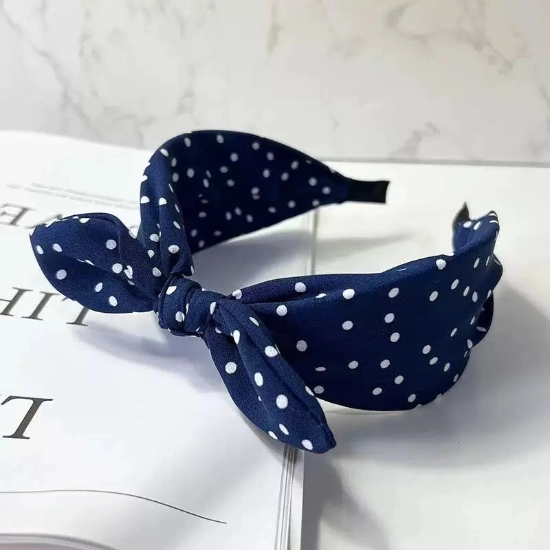Korean-style patchwork polka dot hair band, women's headwear, hair accessory, hair band detail image 5