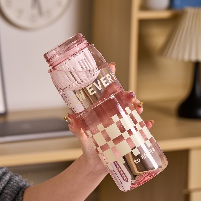 New summer high-appearancelevel sports large-capacity space cup, transparent internet-famous outdoor student campus portable water cup detail image 9