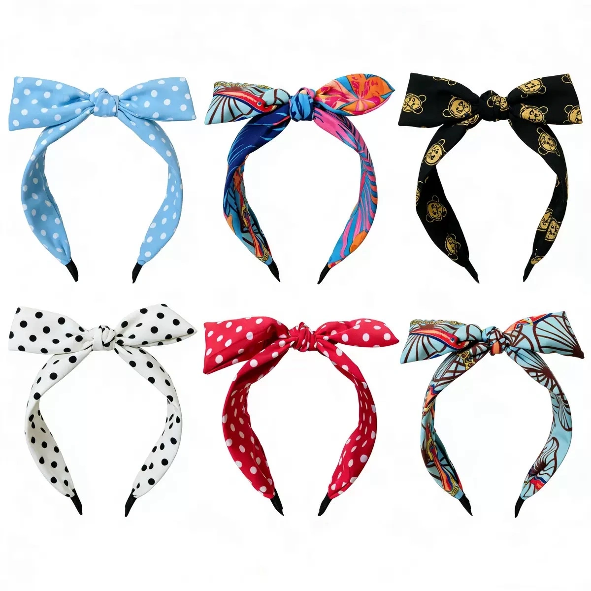 Korean-style patchwork polka dot hair band, women's headwear, hair accessory, hair band detail image 6