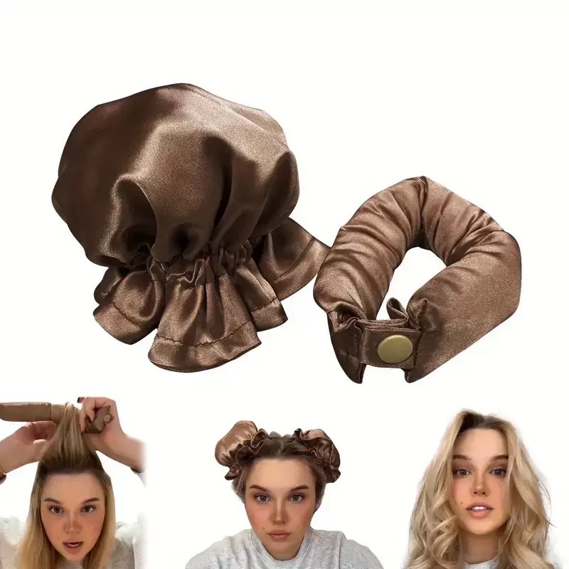 Boxed cross-border non-hot curling iron, big wave sleep lazy person's curling wonder BUN BONS curling mask set, curling machine