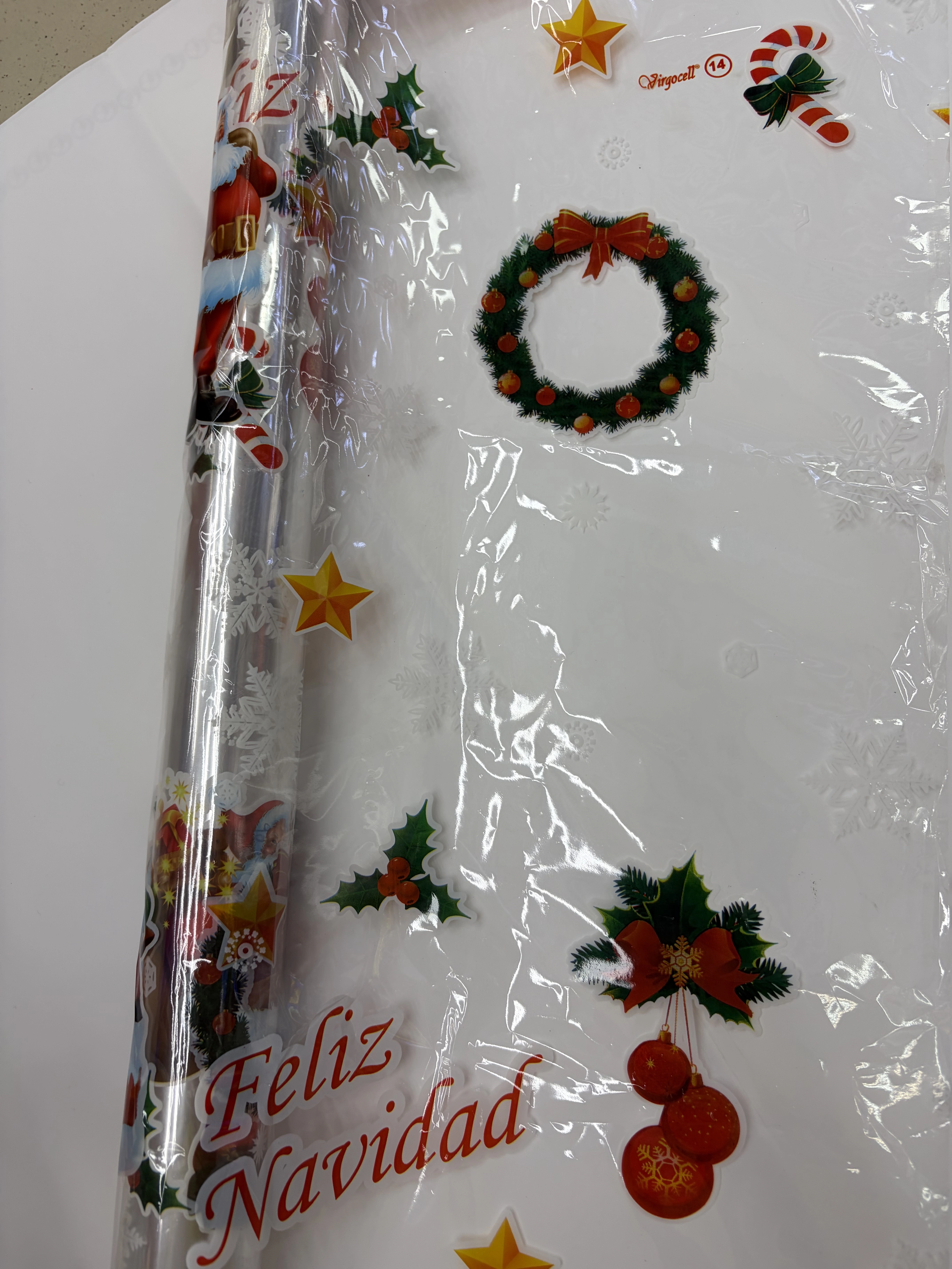 Christmas gift packaging film, transparent printed cellophane, multi-color cellophane detail image 2
