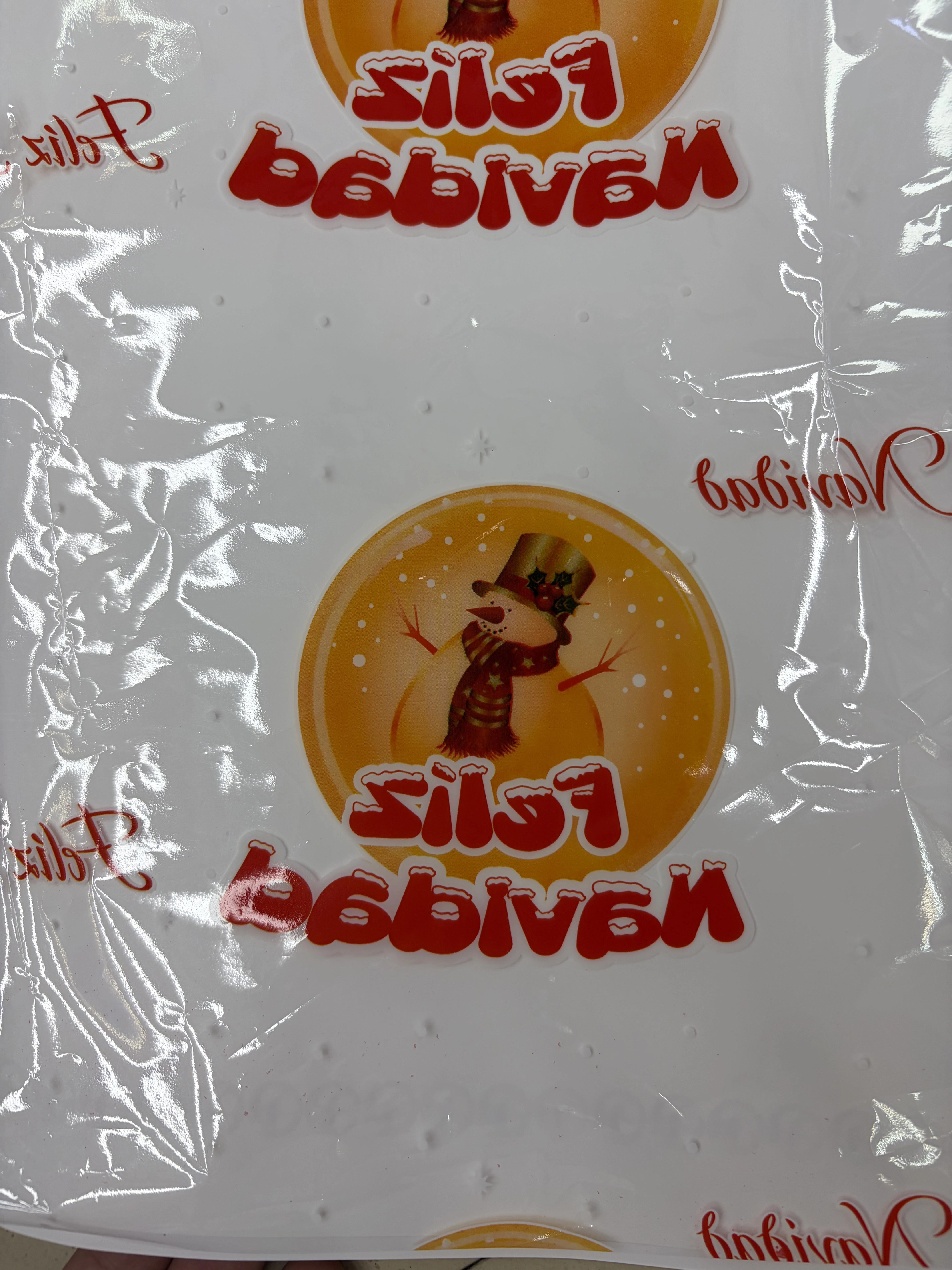 Christmas gift packaging film, transparent printed cellophane, multi-color cellophane detail image 13