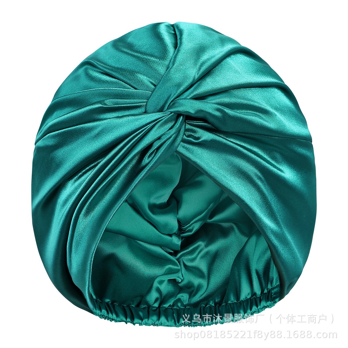 Amazon wide-brimmed satin curly hair nightcap, no-damage hair care cap for both men and women, silk-like nightcap, hair care and bath cap detail image 9