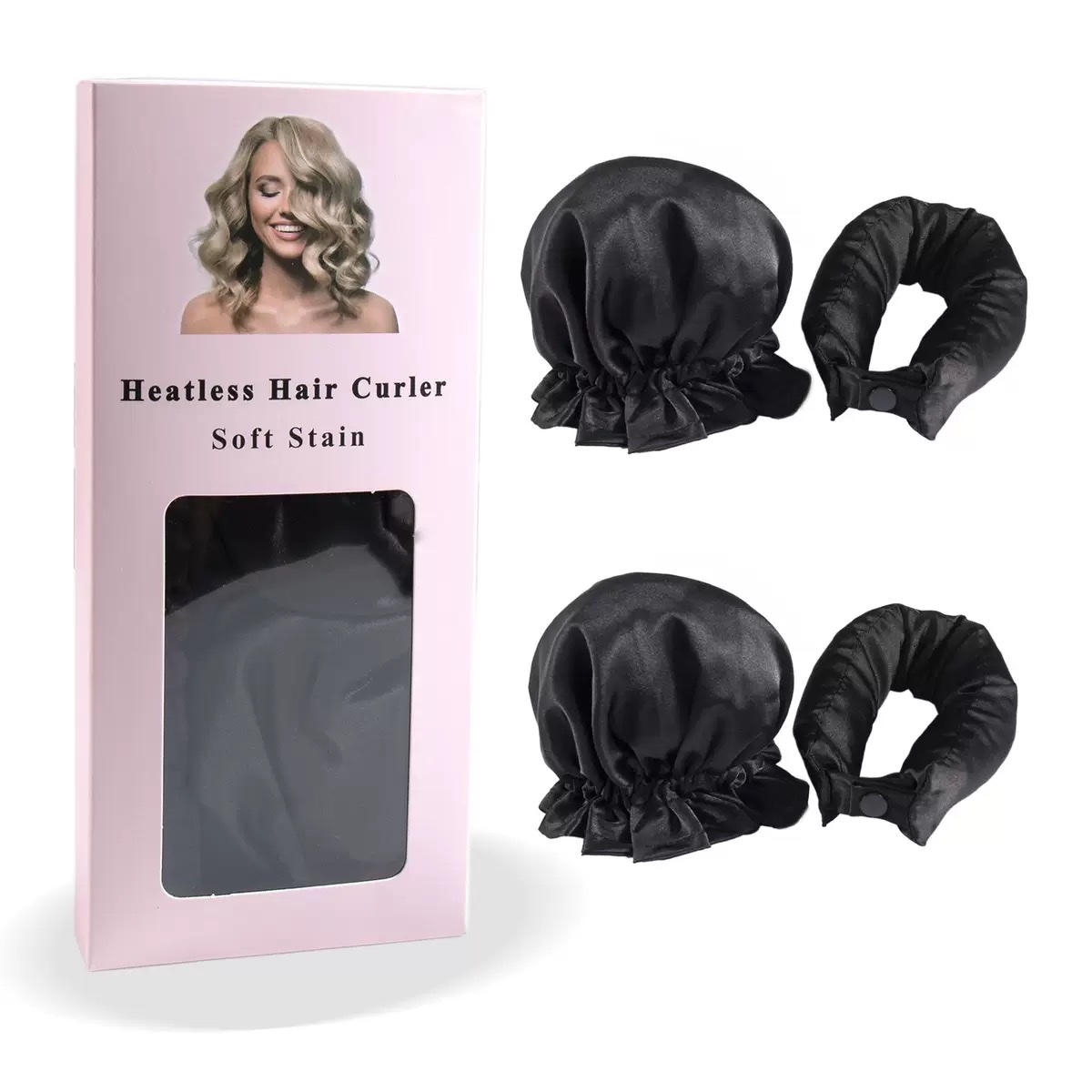 Boxed cross-border non-hot curling iron, big wave sleep lazy person's curling wonder BUN BONS curling mask set, curling machine Item Picture
