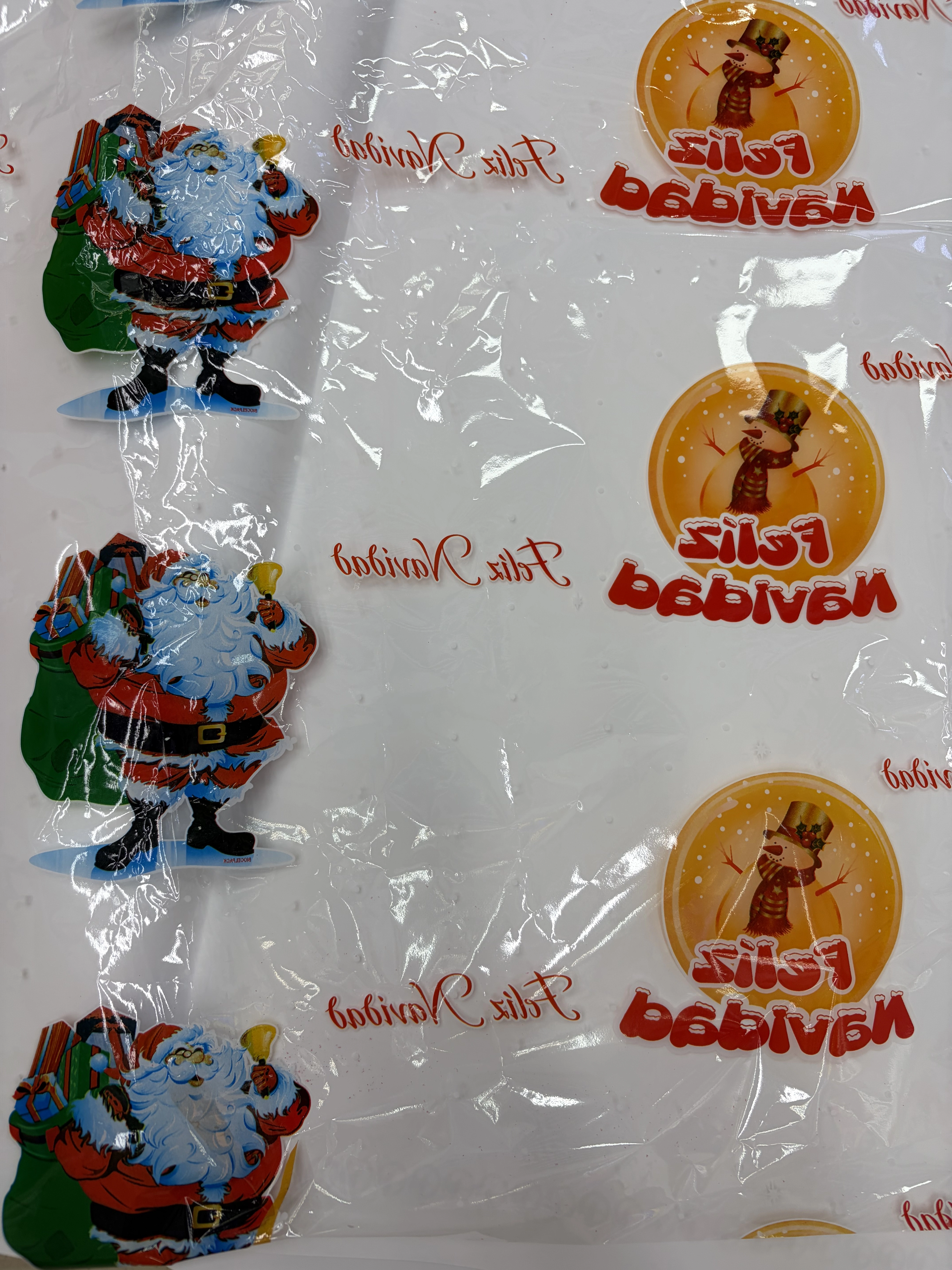 Christmas gift packaging film, transparent printed cellophane, multi-color cellophane detail image 14