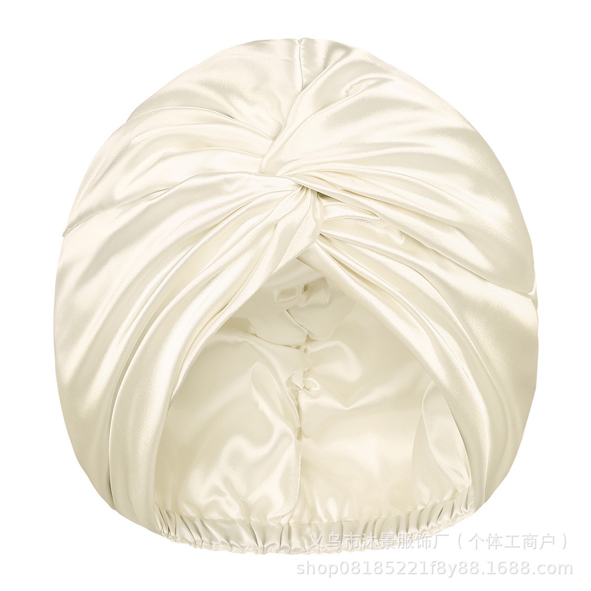 Amazon wide-brimmed satin curly hair nightcap, no-damage hair care cap for both men and women, silk-like nightcap, hair care and bath cap detail image 7