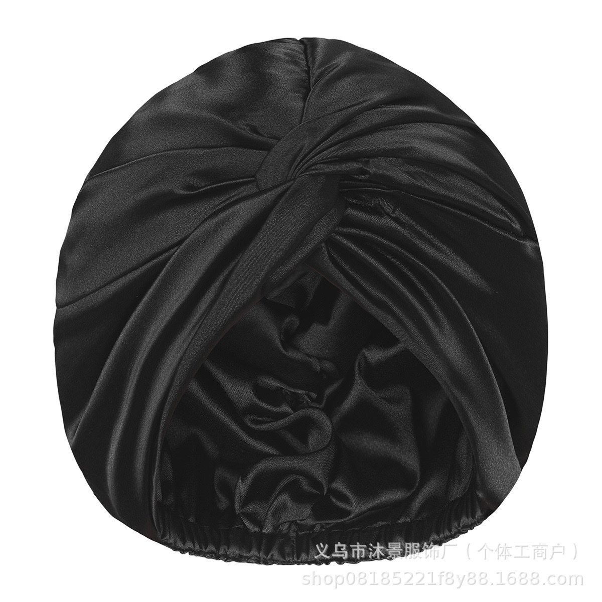Amazon wide-brimmed satin curly hair nightcap, no-damage hair care cap for both men and women, silk-like nightcap, hair care and bath cap Specification image