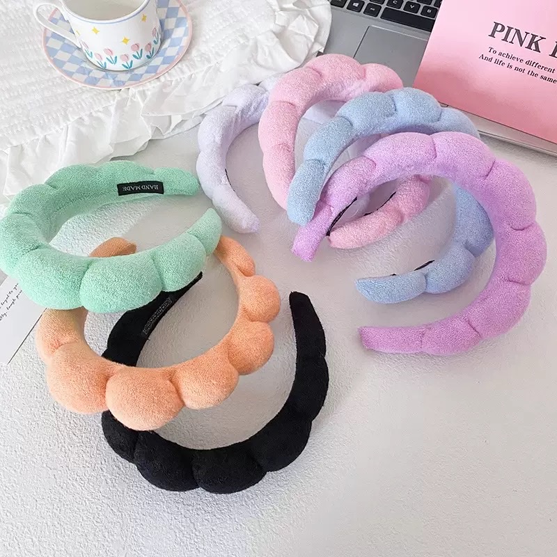 Star-style ~ Cute big-eyed mushroom hair band for girls, funny and sweet personality, high head headband, face wash hair accessory detail image 10