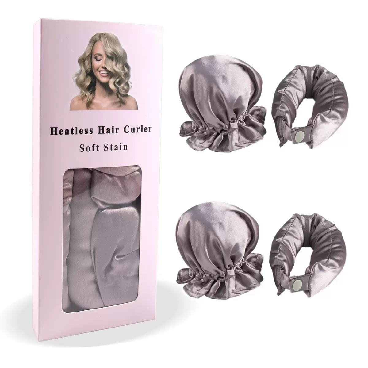 Boxed cross-border non-hot curling iron, big wave sleep lazy person's curling wonder BUN BONS curling mask set, curling machine Specification image