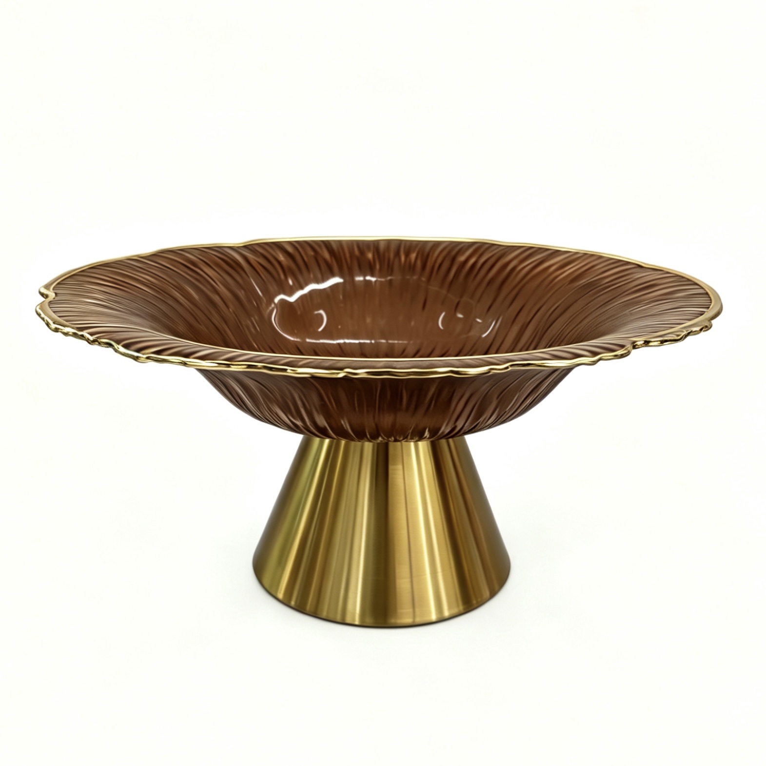 . طبق الفاكهة الزجاجية على الطاولة Item Picture