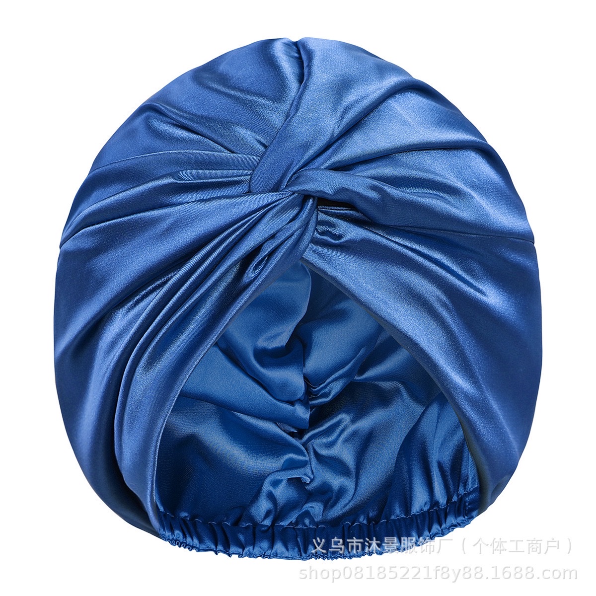 Amazon wide-brimmed satin curly hair nightcap, no-damage hair care cap for both men and women, silk-like nightcap, hair care and bath cap detail image 5
