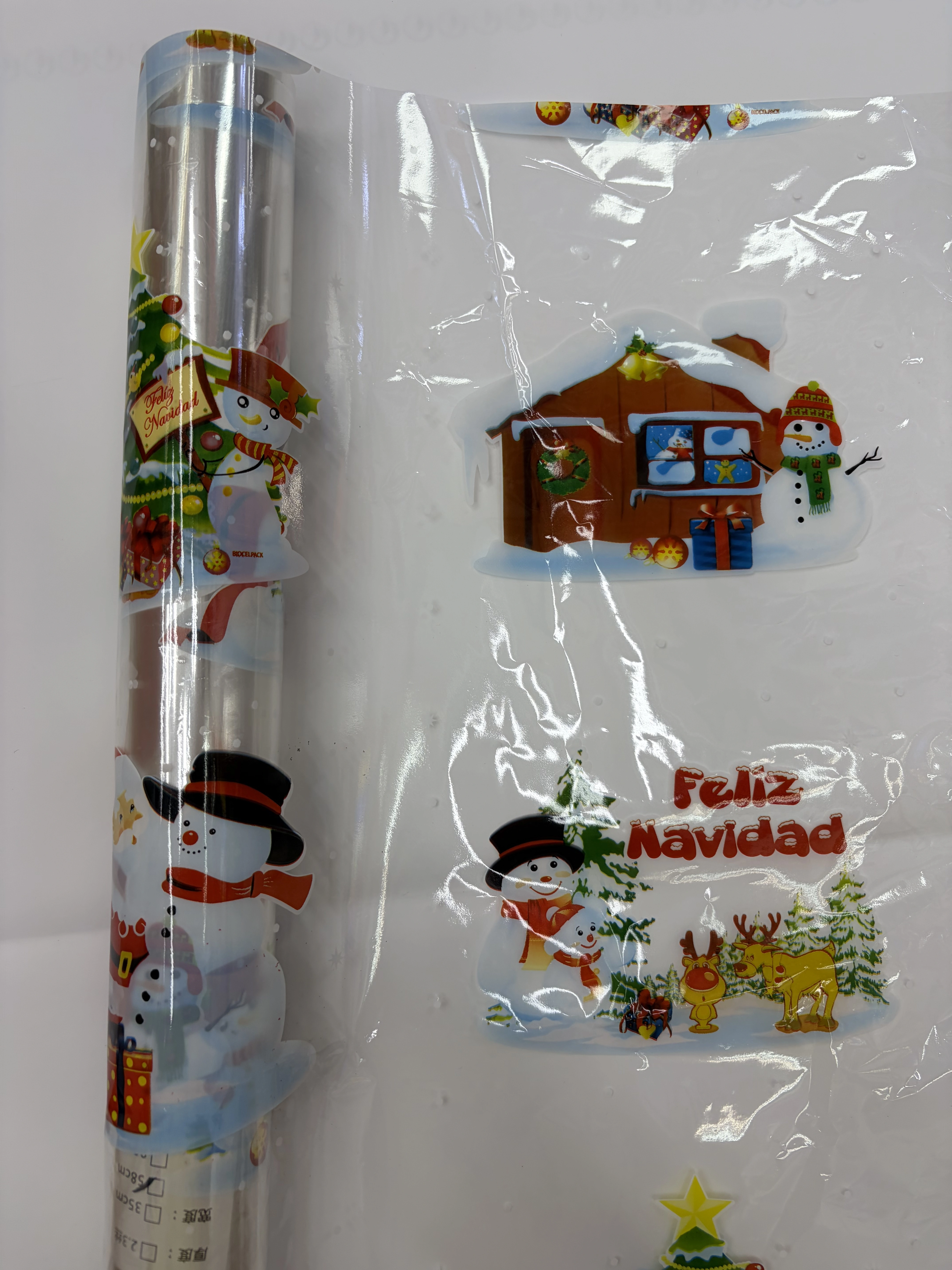 Christmas gift packaging film, transparent printed cellophane, multi-color cellophane detail image 9