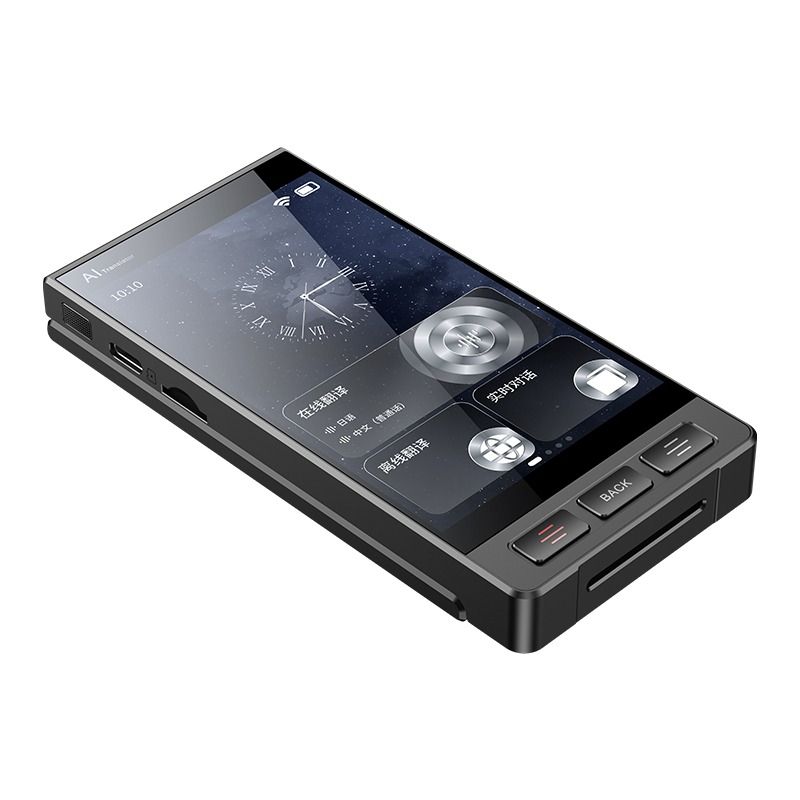 The M90Pro dual-screen A-L intelligent translator is A portable multi-language real-time translation device for simultaneous video chat translation in meeting rooms, suitable for WiFi details Picture