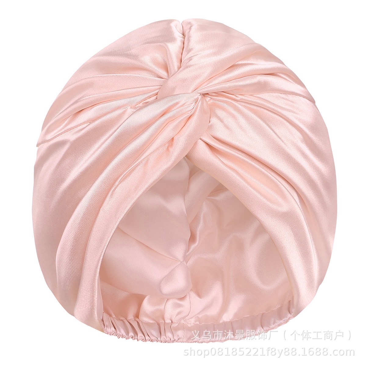 Amazon wide-brimmed satin curly hair nightcap, no-damage hair care cap for both men and women, silk-like nightcap, hair care and bath cap detail image 8