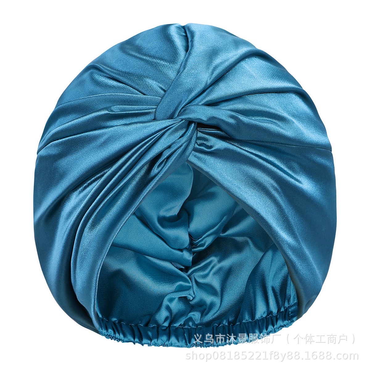 Amazon wide-brimmed satin curly hair nightcap, no-damage hair care cap for both men and women, silk-like nightcap, hair care and bath cap detail image 6