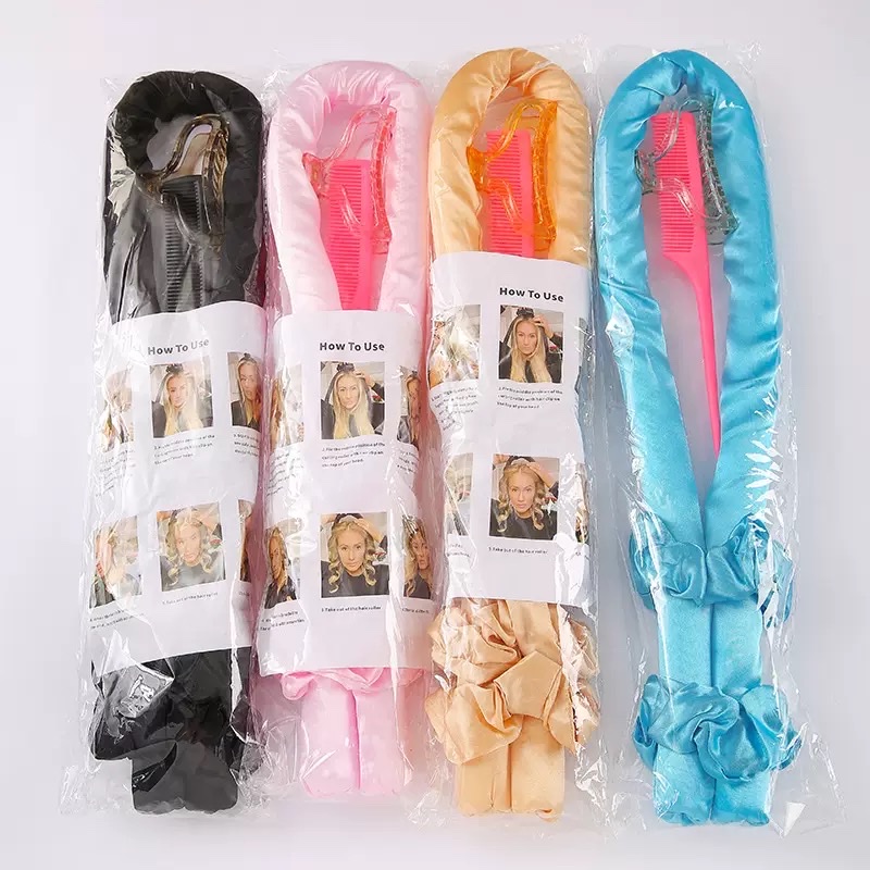 Cross-border non-heating curling iron, non-heating curling device, large wave sleep curling wonder, hair band set, hair clip, women's fluffy curling device, hair accessory Application Scenario
