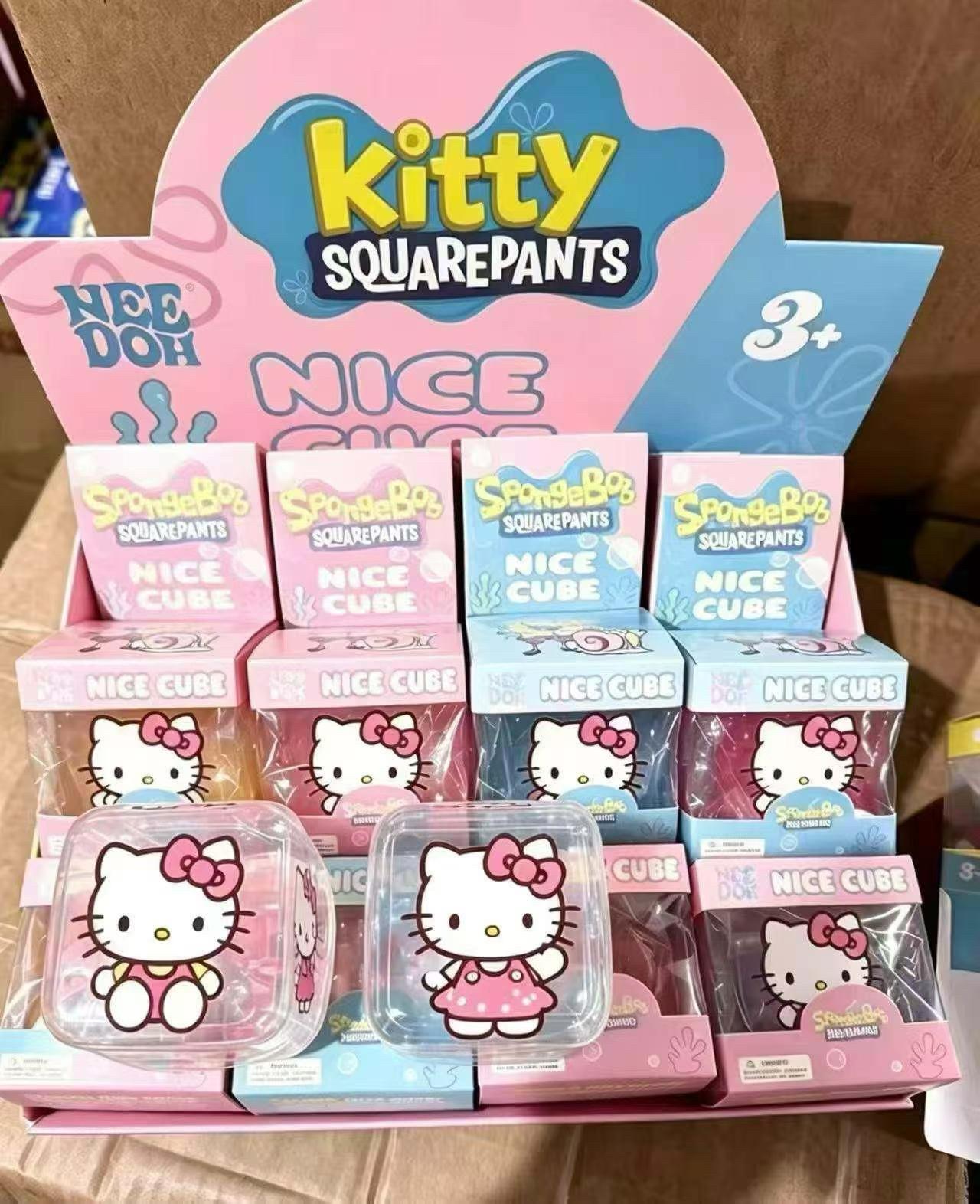 The popular Hello Kitty transparent ice brick is a fun student healing desktop stress-relieving toy