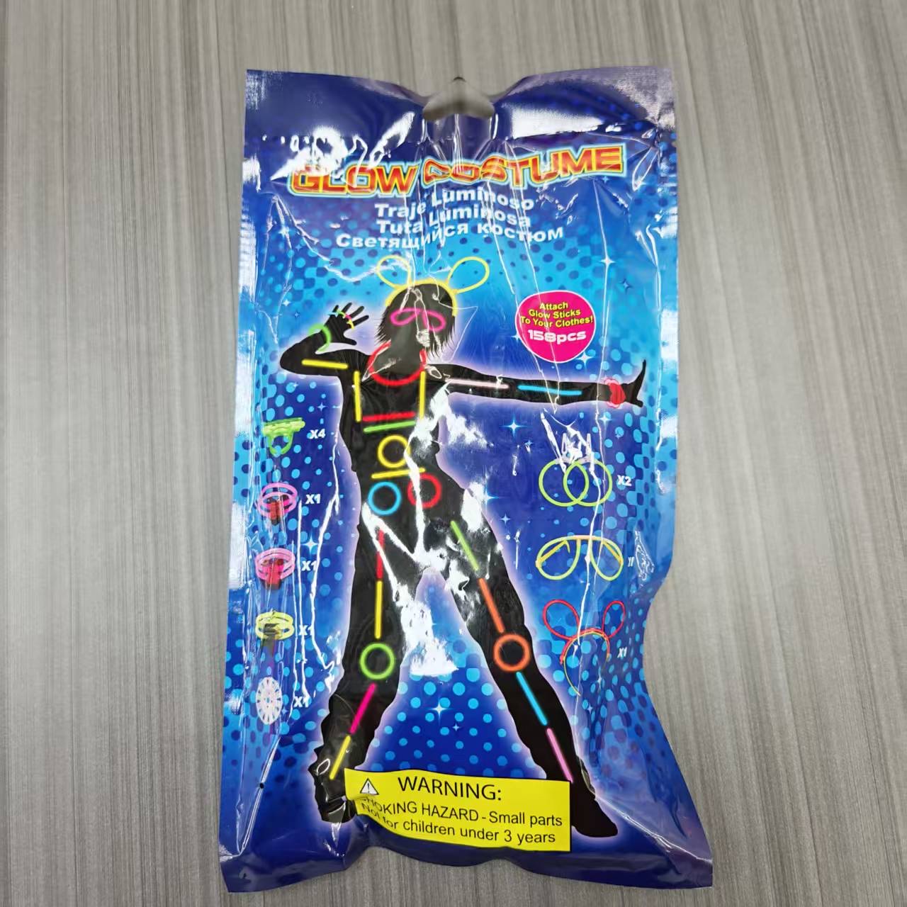 The versatile DIY glow stick set can be attached to the body to create luminous shapes. It is a night light prop for evening parties, annual meetings and performances detail image 3