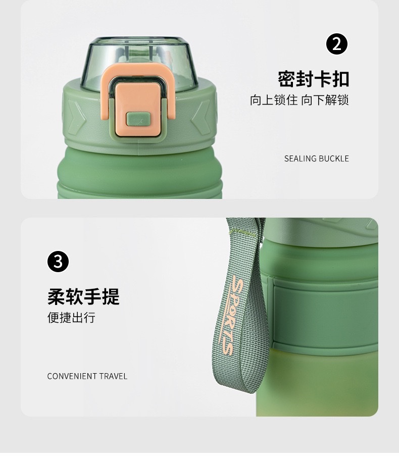 Summer high appearance level sports and fitness water cup, outdoor large-capacity straw cup, portable water bottle, anti-drop gradient plastic cup detail image 9