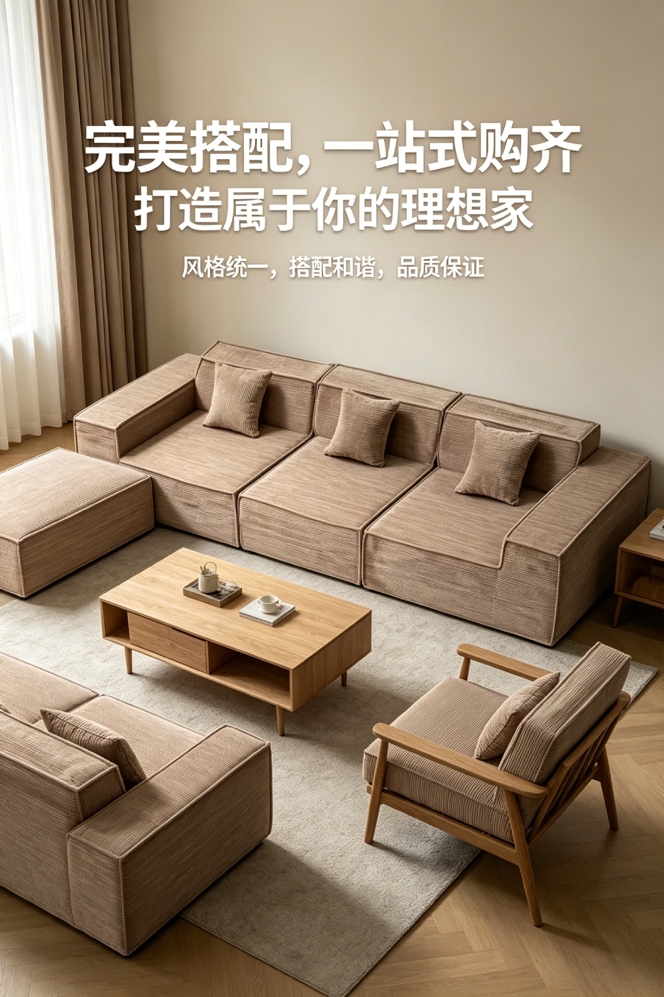 布艺沙发实物图