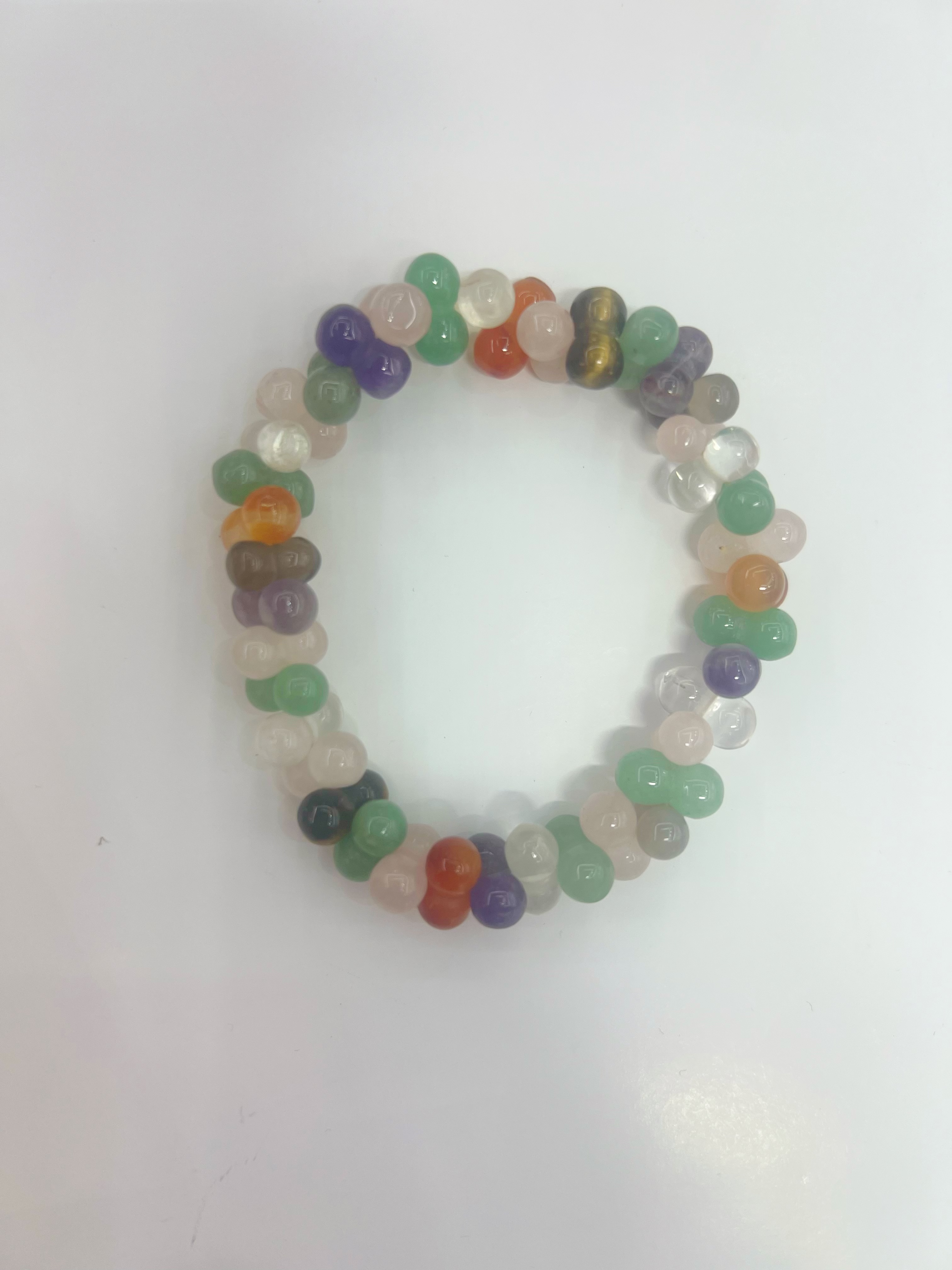 Natural multi-colored crystal bracelet details Picture