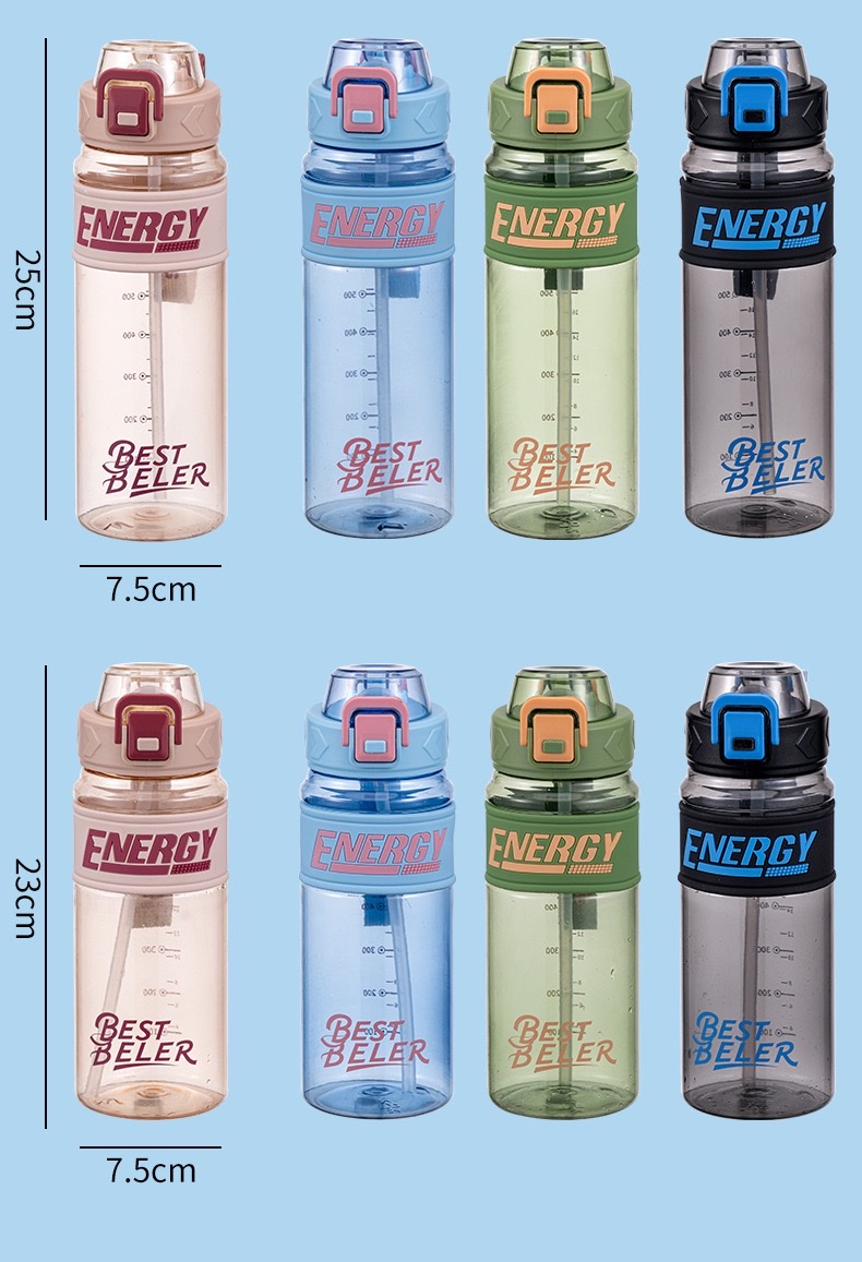 Summer high appearance level sports and fitness water cup, outdoor large-capacity straw cup, portable water bottle, anti-drop gradient plastic cup detail image 7