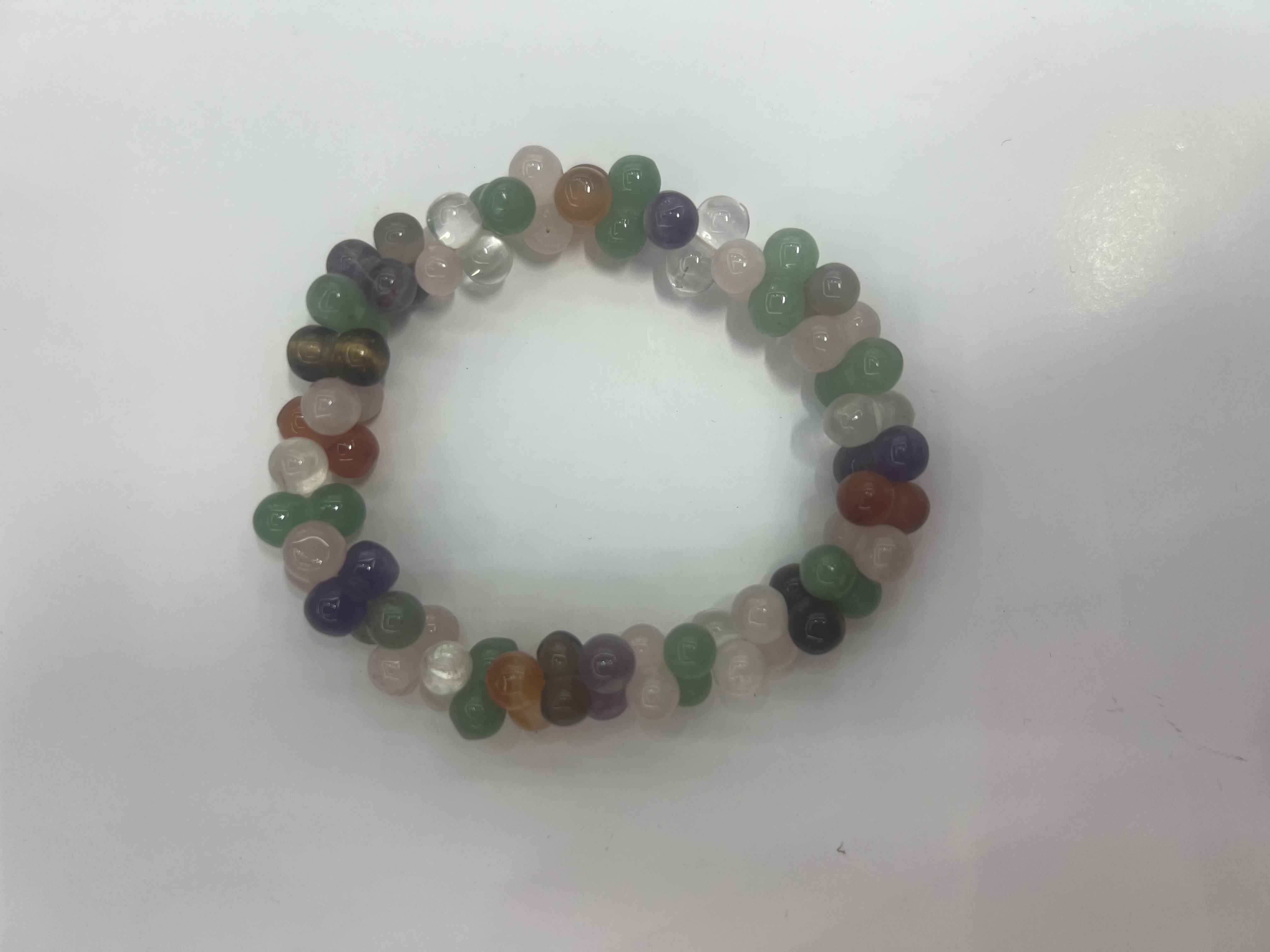 Natural multi-colored crystal bracelet
