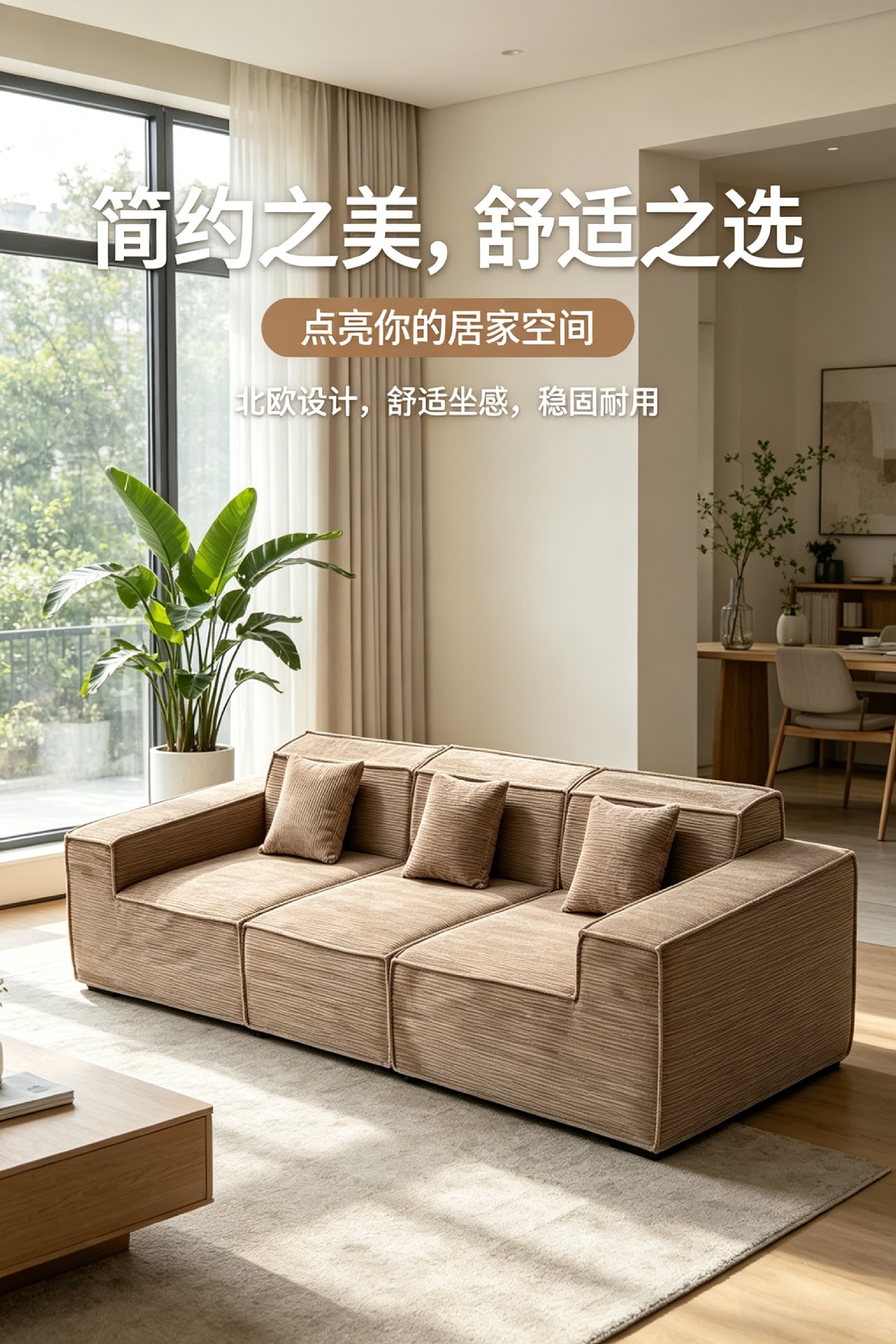米色条纹布艺压缩沙发 室外家具充气Sofa压缩沙发