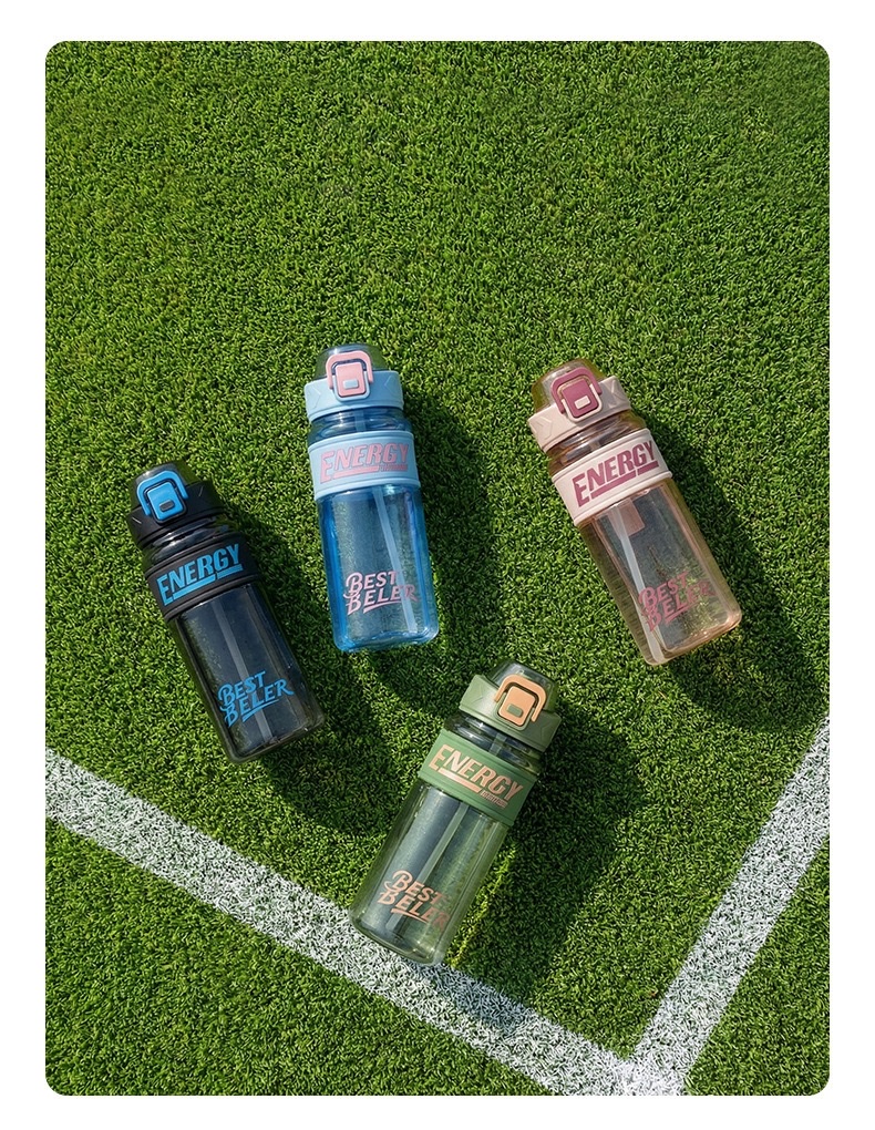 Summer high appearance level sports and fitness water cup, outdoor large-capacity straw cup, portable water bottle, anti-drop gradient plastic cup detail image 11