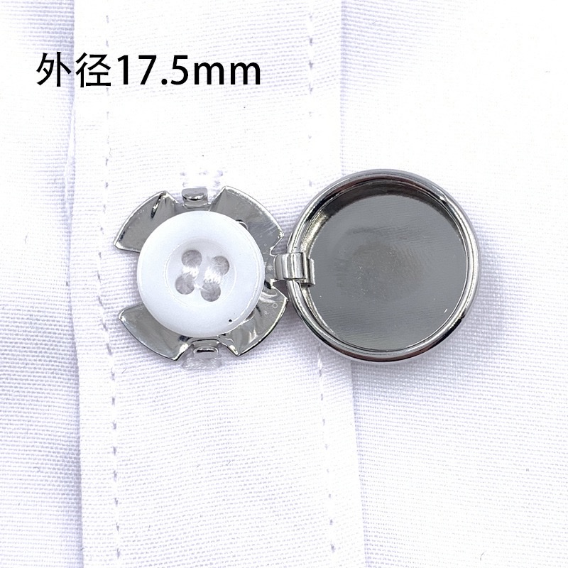 Shirt tie clip set cufflinks, smooth box cover, cufflinks, buttons, copper material, logo cufflinks, wholesale from the manufacturer Specification image