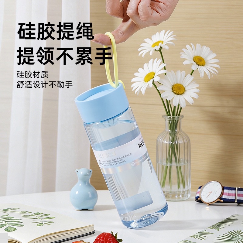 Portable tritan plastic water cup for both men and women, summer sports water bottle details Picture