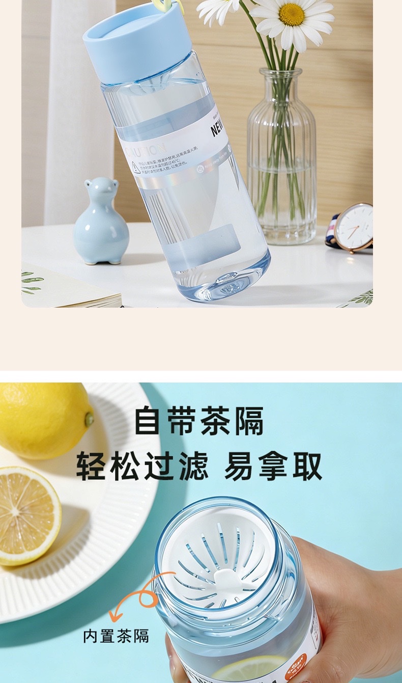 Portable tritan plastic water cup for both men and women, summer sports water bottle detail image 7
