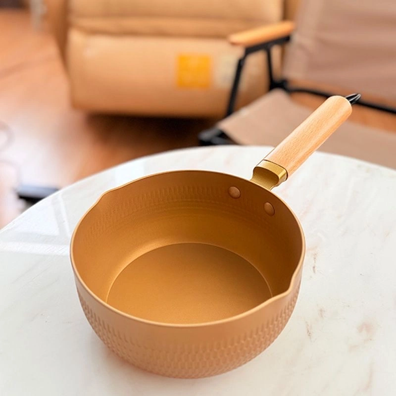 18cm-20cm Golden tourmaline snow flat pot milk pot, daily necessities rice cooker tourmaline snow flat pot milk pot detail image 4