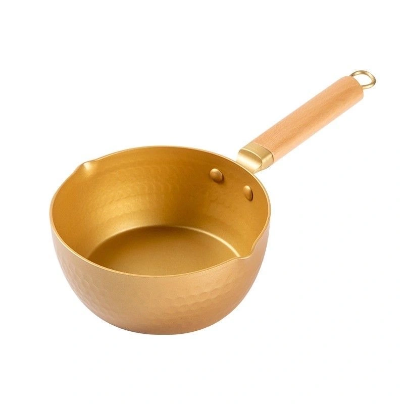 18cm-20cm Golden tourmaline snow flat pot milk pot, daily necessities rice cooker tourmaline snow flat pot milk pot detail image 2