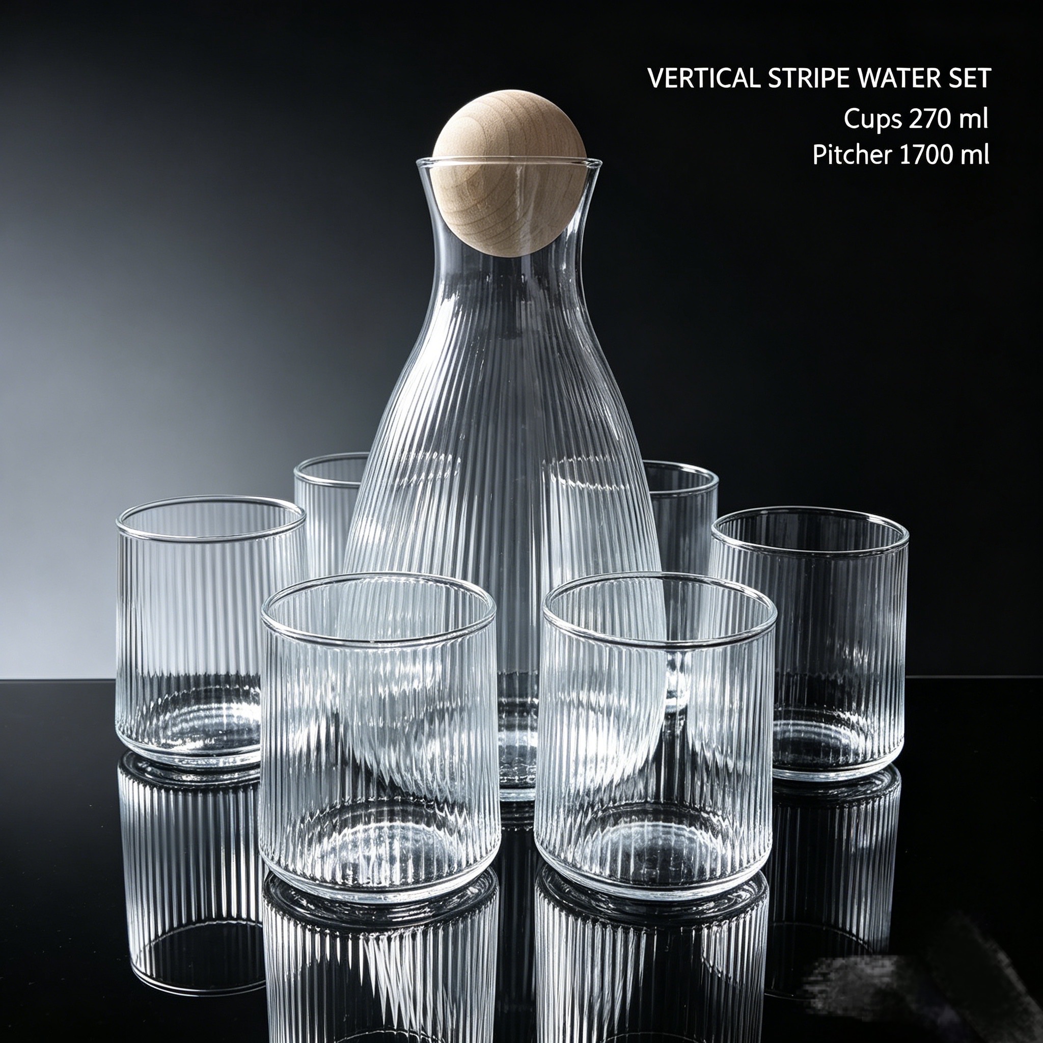 A seven-piece set of high borosilicate glass water detail image 6
