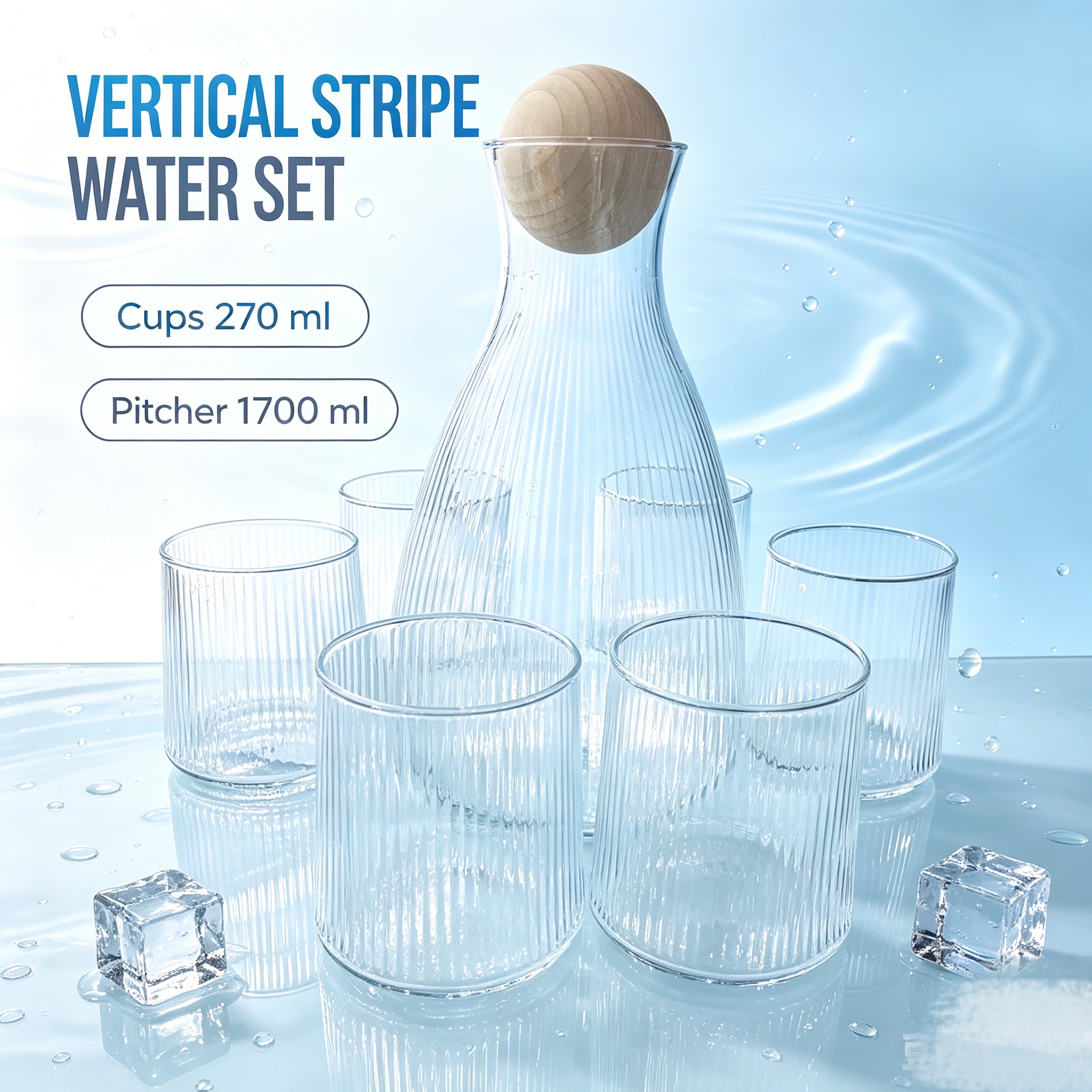 A seven-piece set of high borosilicate glass water Item Picture