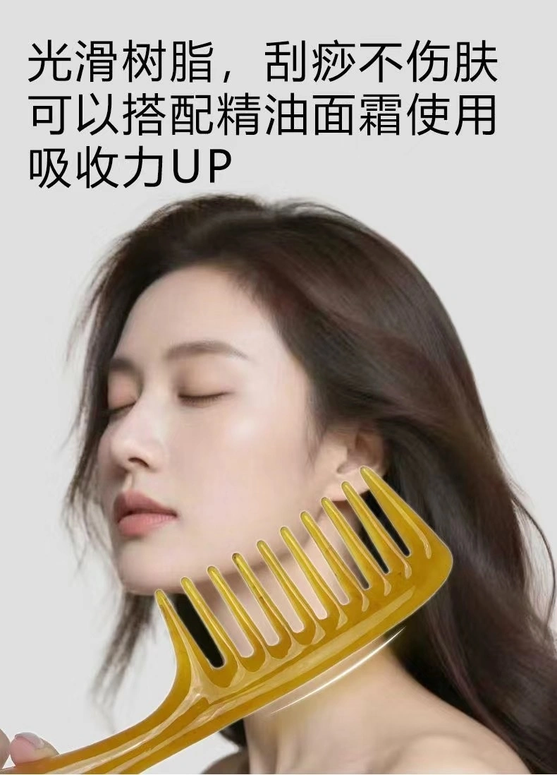 Zhengji Massage, wide-toothed right-angle acupoint massage, straight hair, curly hair, unisplendour comb, meridian unblocking Y detail image 3