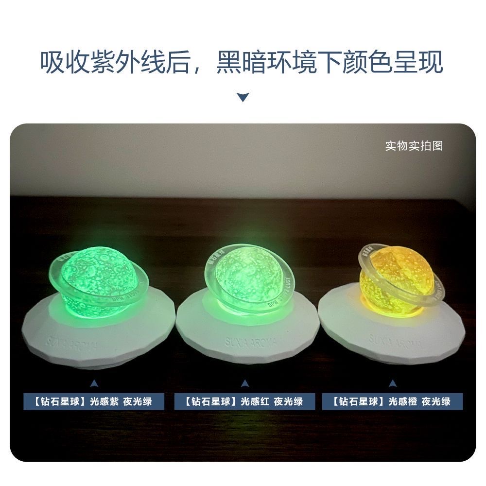 Silent ultraviolet light-sensitive color-changing luminous diamond planet car ornaments and home creative ornaments Application Scenario