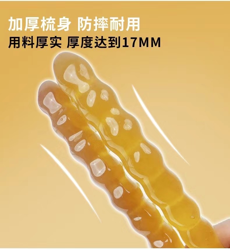 Zhengji Round-handled wide-toothed hair massage Comb, a magic tool for relaxing and relieving scalp meridians, Gua sha lifting resin comb F detail image 7