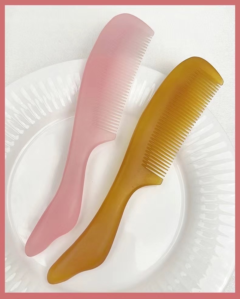 Zhenji Massage Comb: Frosted [High-end Texture] Multi-Purpose comb for massage, acupoint pressing, Hair smoothing and Gua sha. A gift for girls J detail image 6