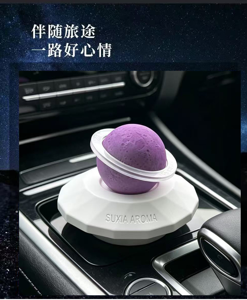 Silent ultraviolet light-sensitive color-changing luminous diamond planet car ornaments and home creative ornaments detail image 3