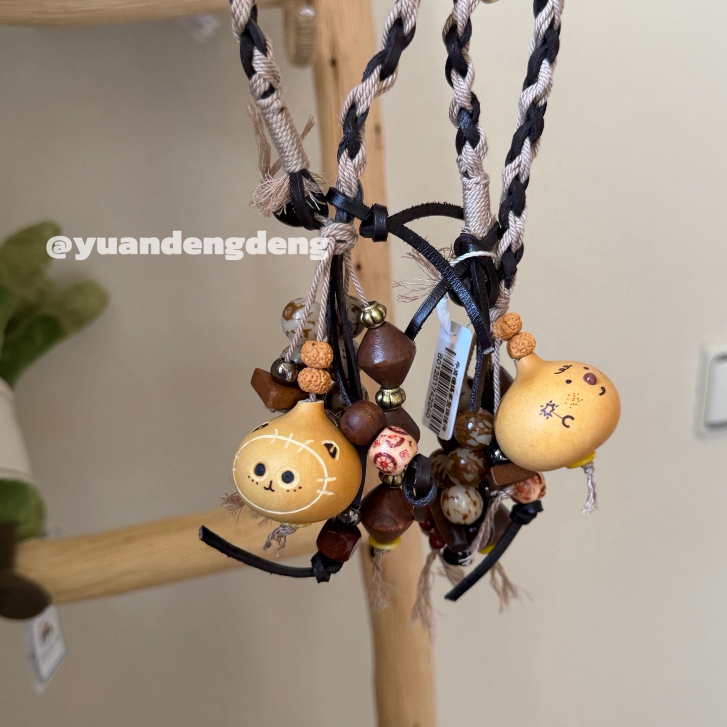 牛皮绳葫芦包挂烙画小葫芦挂件详情图2