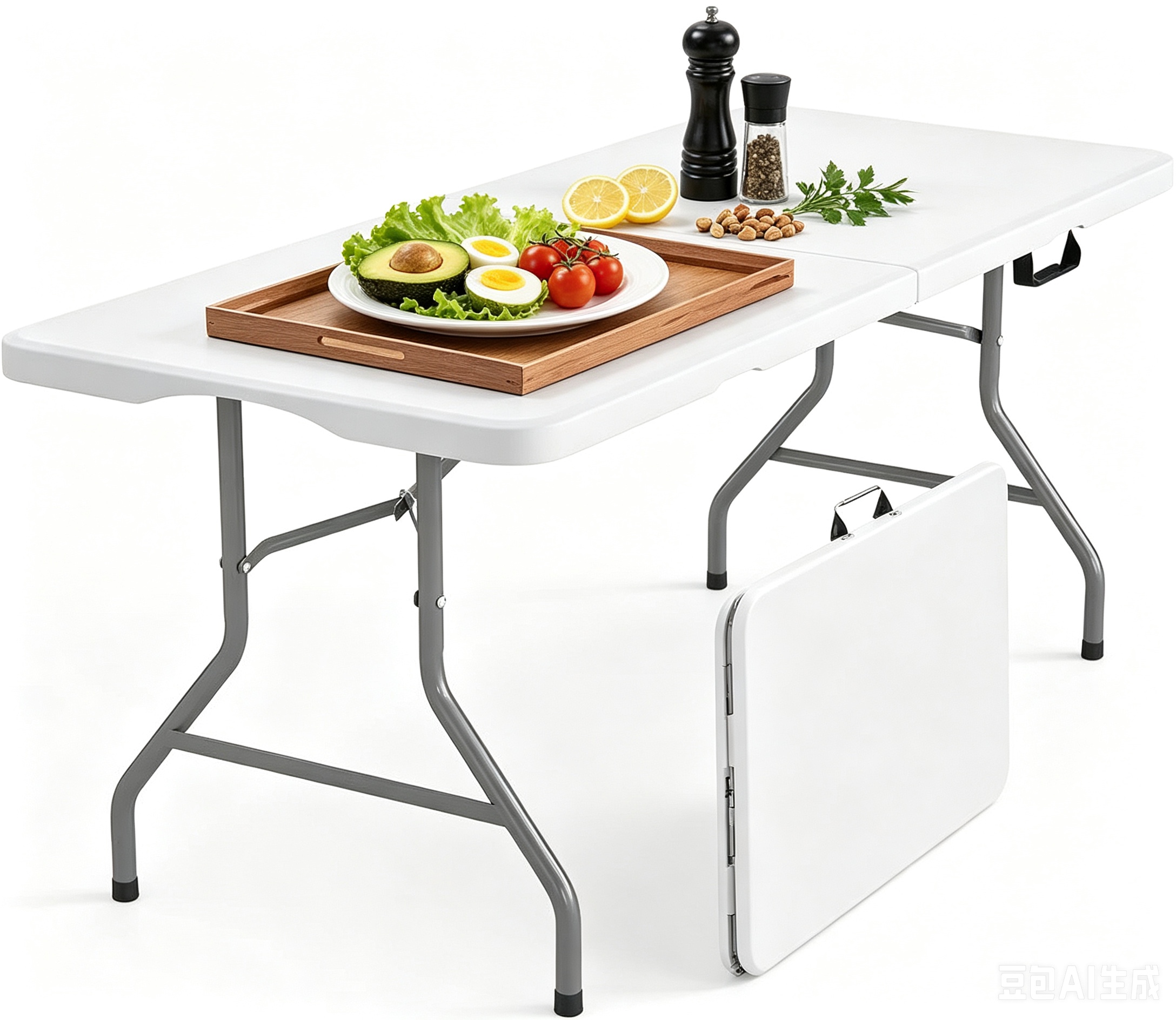 Brand: DDPOND
6ft Folding Table with Carrying Handle HDPE Heavy Duty Foldable Table for Picnic Camping Party Wedding