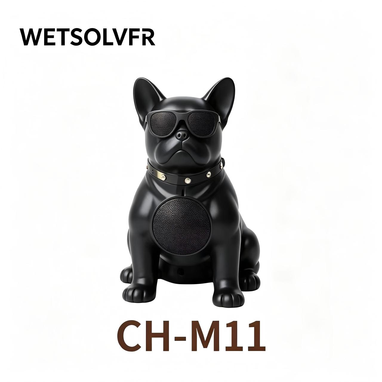 Creative Bluetooth speaker: Black French Bulldog shaped Bluetooth speaker