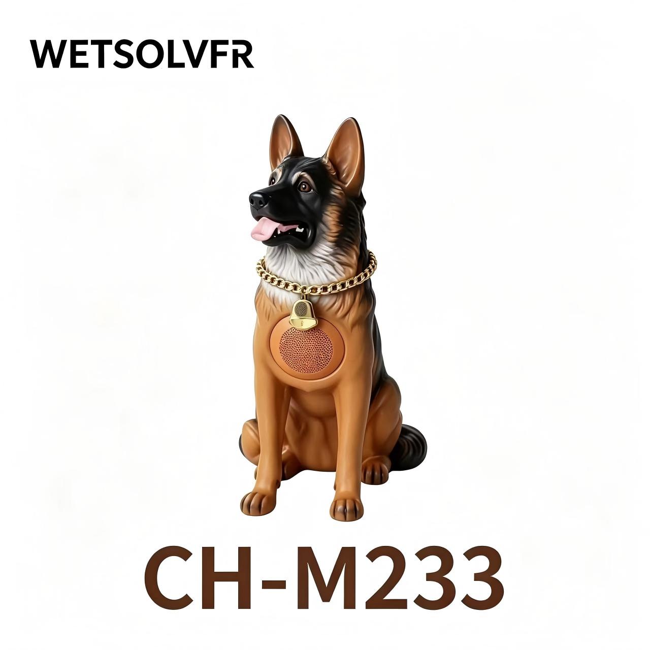 Creative Bluetooth speaker in the shape of a brown German Shepherd
