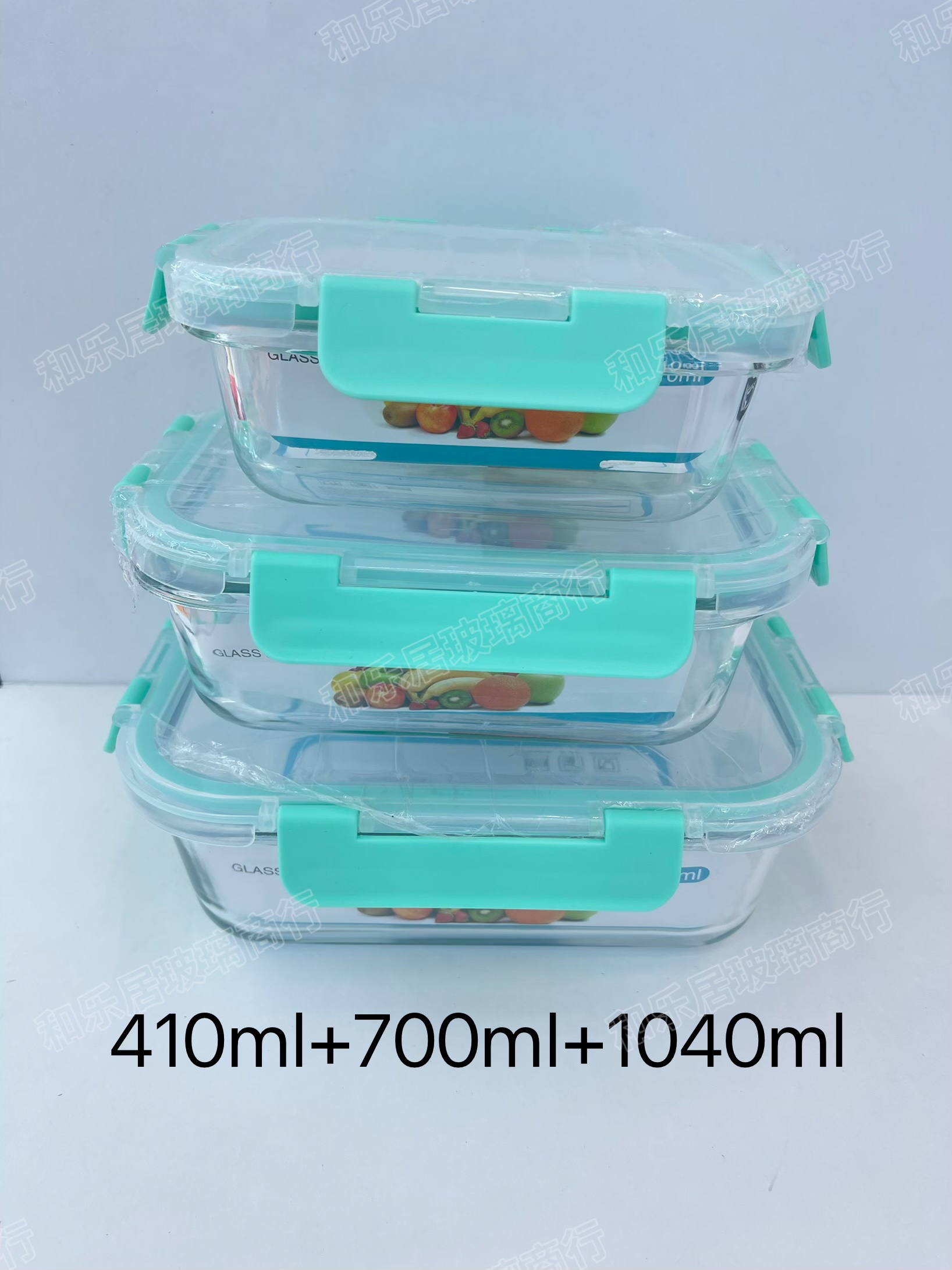 Rectangular glass food storage box, household lunch box detail image 7