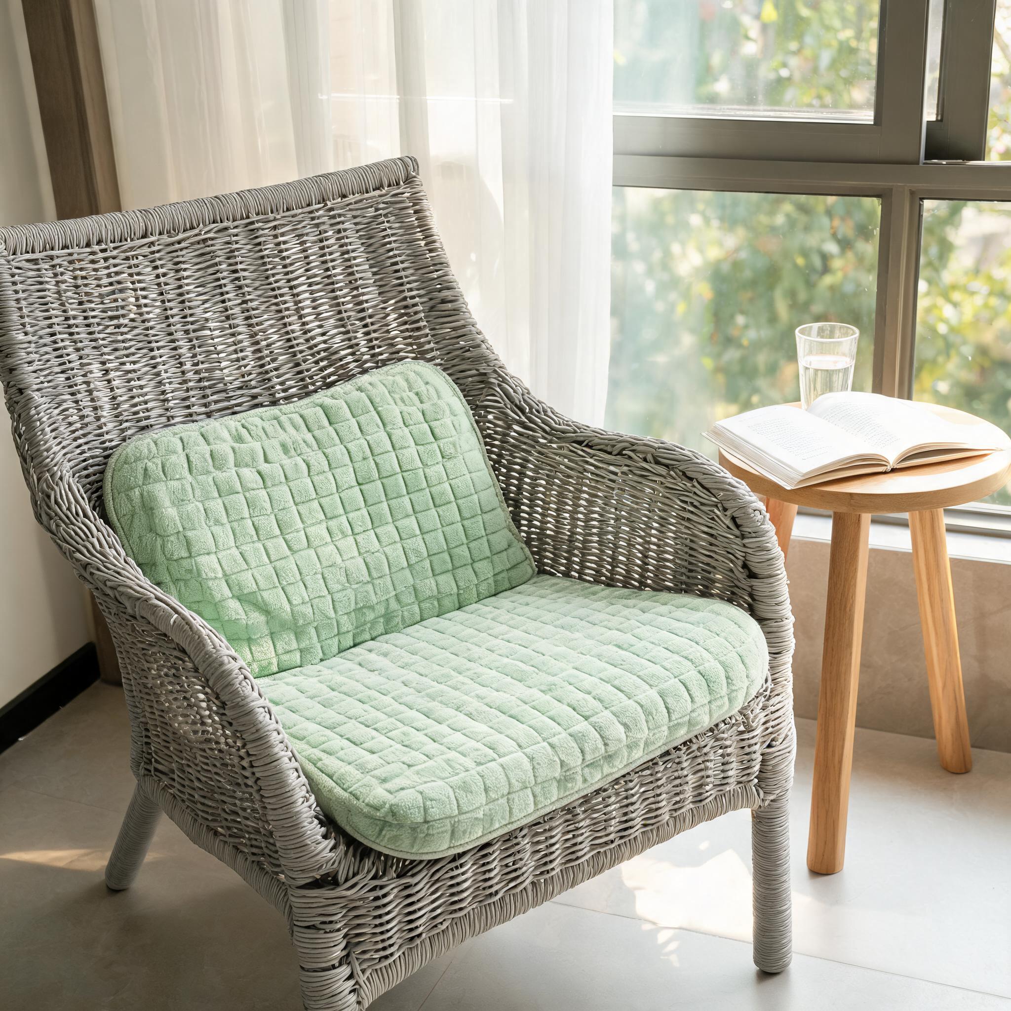 Corn kernel polyester strapping chair seat cushion 40X37 details Picture