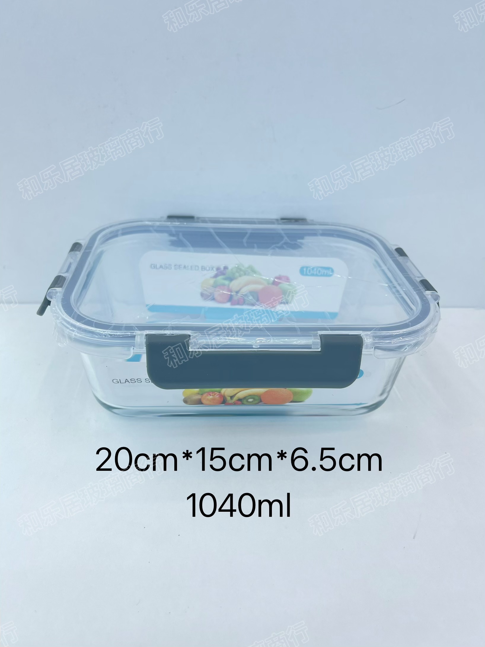 Rectangular glass food storage box, household lunch box detail image 8
