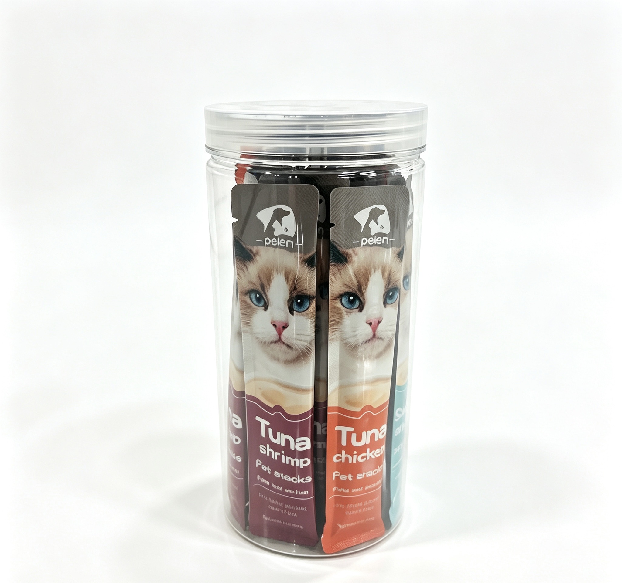 Peien round bucket cat strips (20 pieces per bucket)
